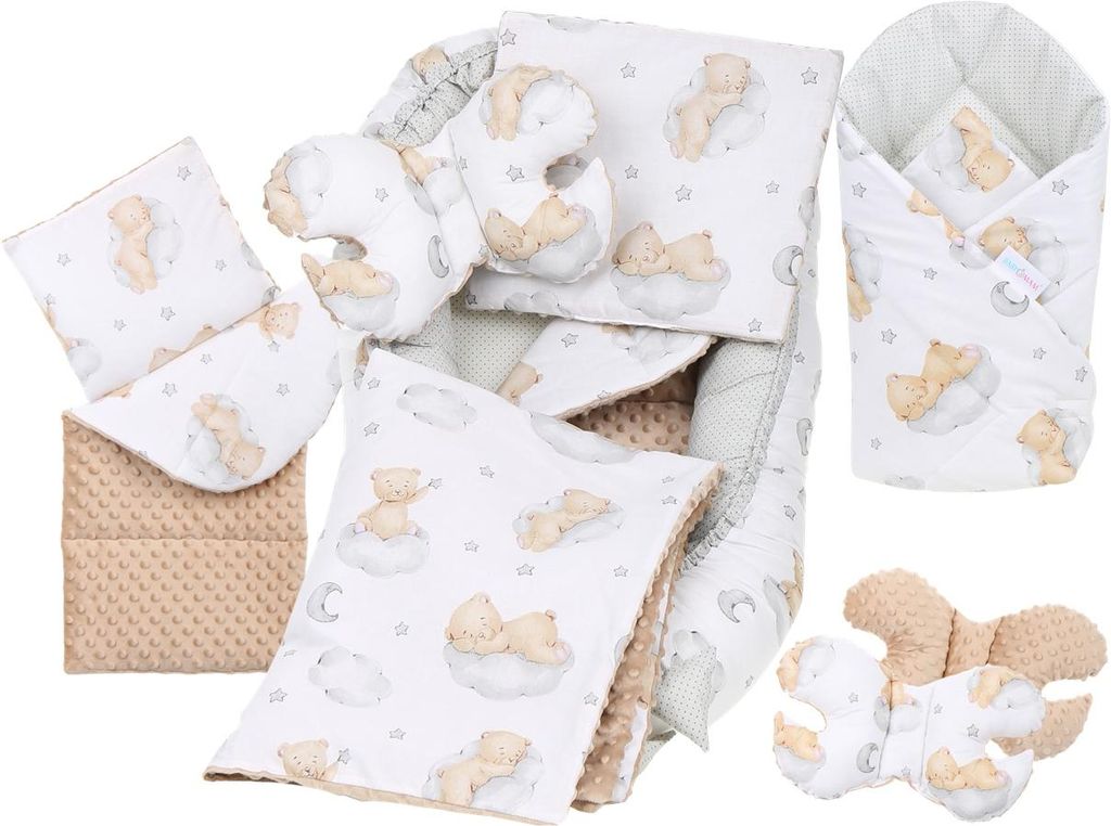 Sada Kokon Babymam XXL, 7-dielna, z mäkkej bavlny Minky, Obrázok produktu 