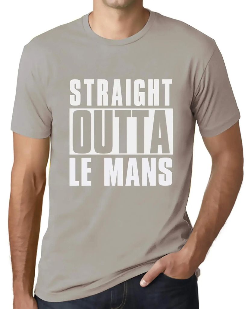 Herren Grafik T-Shirt Direkt aus dem Le Mans – Straight Outta Le Mans – Öko-Verantwortlich Vintage Jahrgang Kurzarm Lustige Druck Geburtstag G...