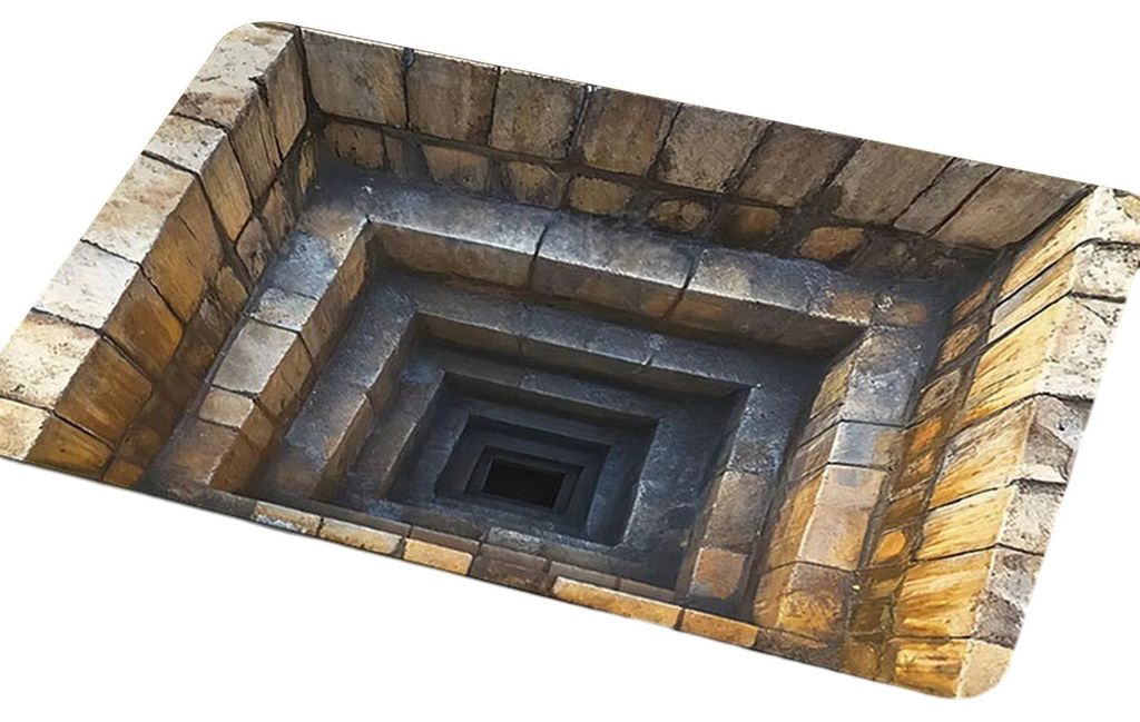 3D-Optische-Täuschung-Fußmatte, rutschfester Vision-Teppich, realistischer 3D-Teppich für Wohnzimmer, Schlafzimmer, Badezimmer, Flur, pflegeleic...