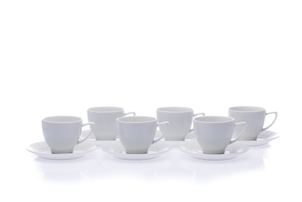 Thun 1794 Weiße Porzellantasse mit Untertasse, 150 ml, Lea, Produktbild 
