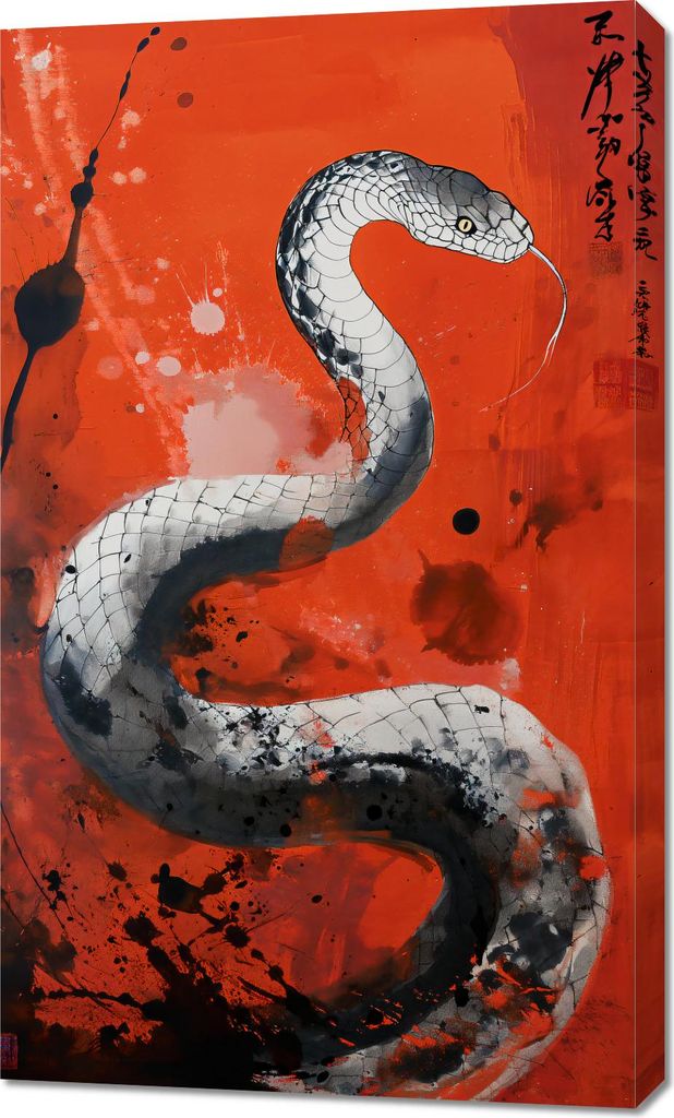 Bild 60x100cm Drachenatem der Schlange