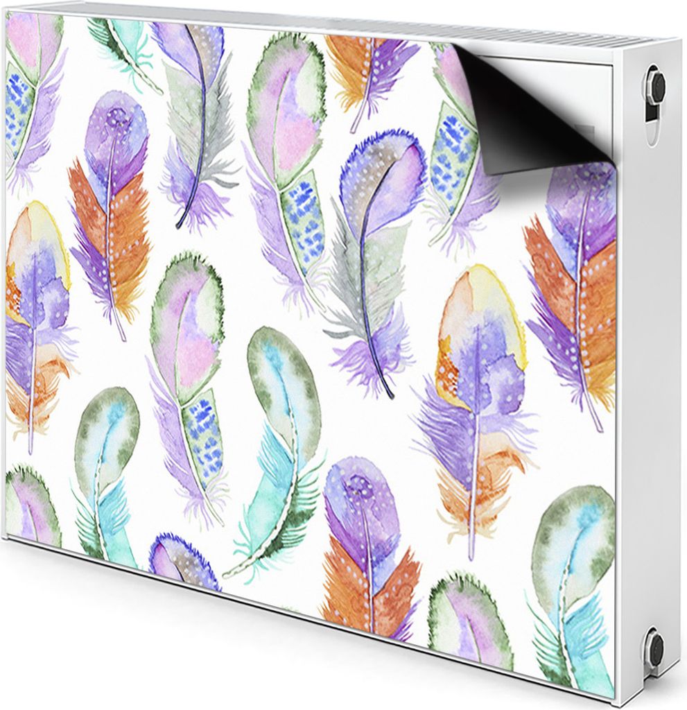 Magnet Heizung Verkleidung Abdeckung Heizung Heizkörperabdeckung 100x60 cm - Farbig, Federn