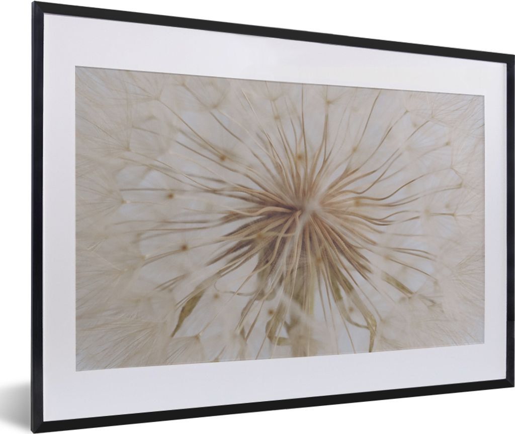 MuchoWow Gerahmtes Poster Blumen - Löwenzahn - Entwurf 60x40 cm - Poster mit Schwarzem Bilderrahmen Wandposter Rahmen Foto Bilder - Schlafzimmer...