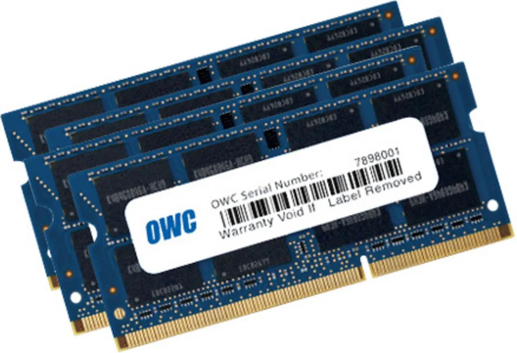 Extension RAM 32 Go OWC pour Montage Vidéo et Multitâche DDR3L 1600MHz