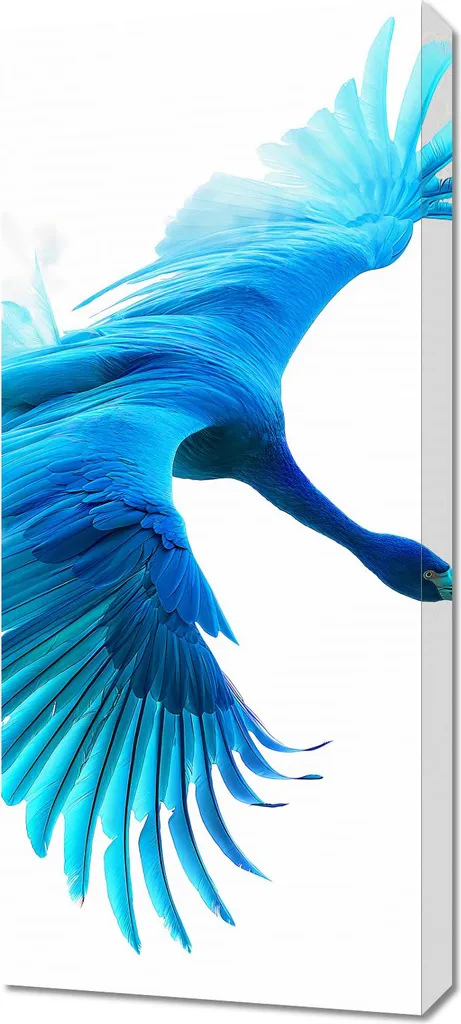 Quadro Moderno 40x90 cm Volo Azzurro - Tela Canvas d'Arredo Casa