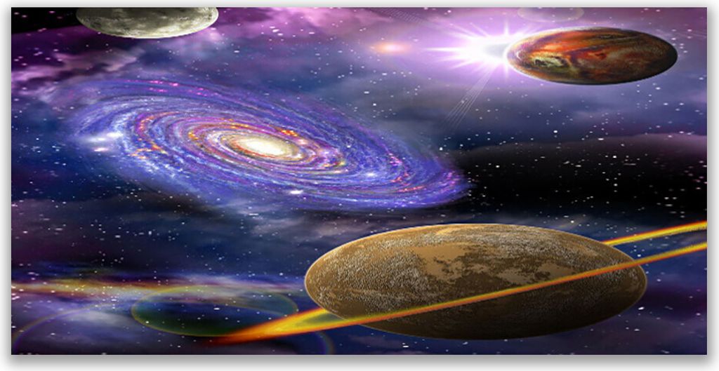 Tulup Leinwand-Bilder 120x60 Wandbild Canvas Kunstdruck Kosmos Weltall