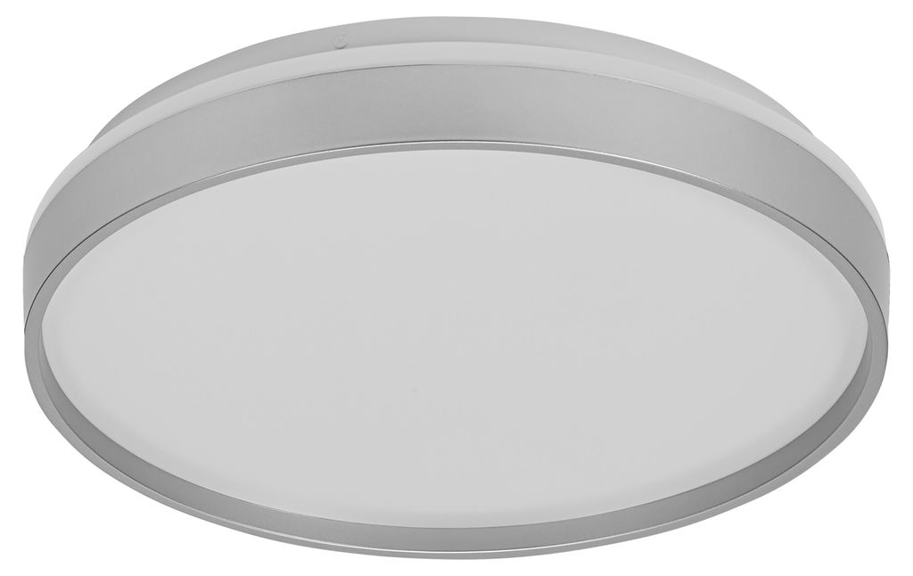 OSRAM LED-Deckenleuchte, 24W, 3000K, 1450lm, warmweiß, IP20, silber, Ø38,5 cm