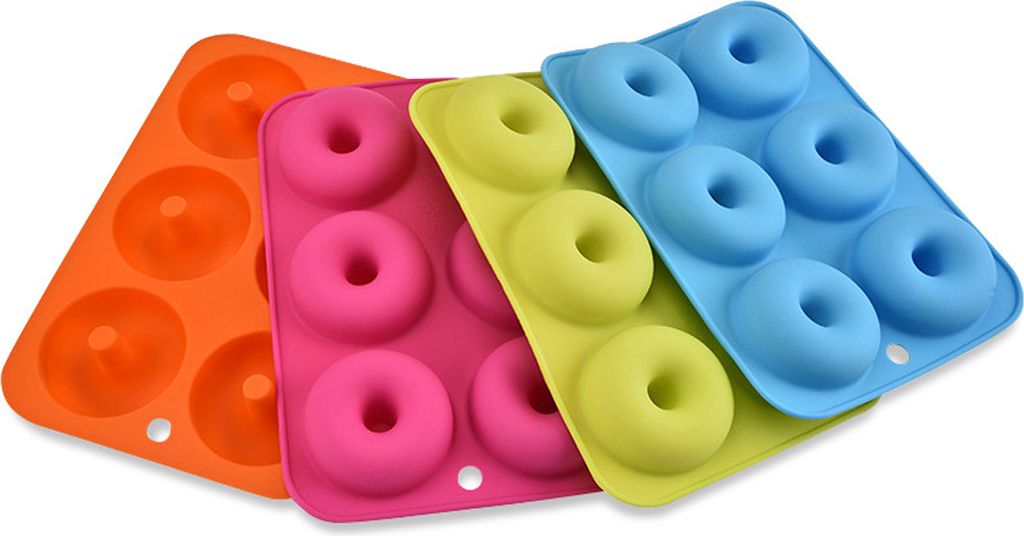 4 Stück Donuts Backform, Donut Formen Für Donut Backen, Silikon Donut Backform Antihaft Donut Backblech Für Kuchen Bagels Muffins