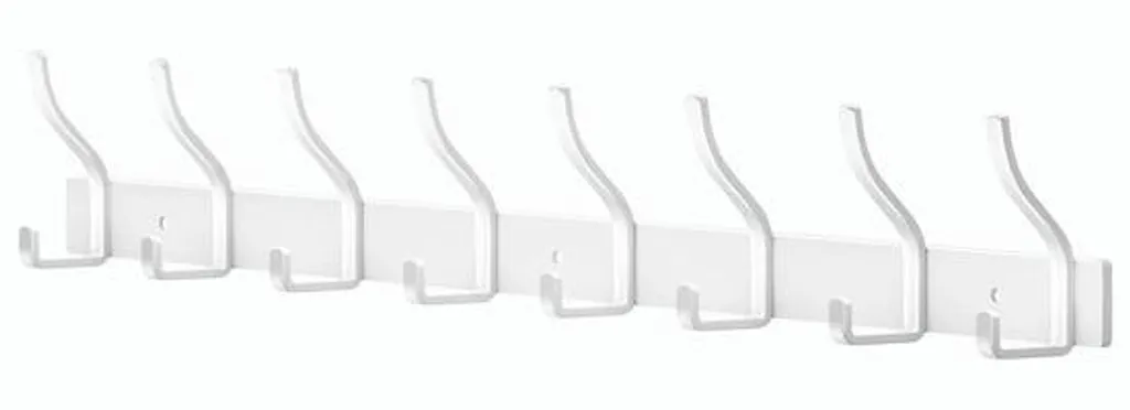 Crochets muraux pour chambre, 8 pièces en inox blanc pour habits