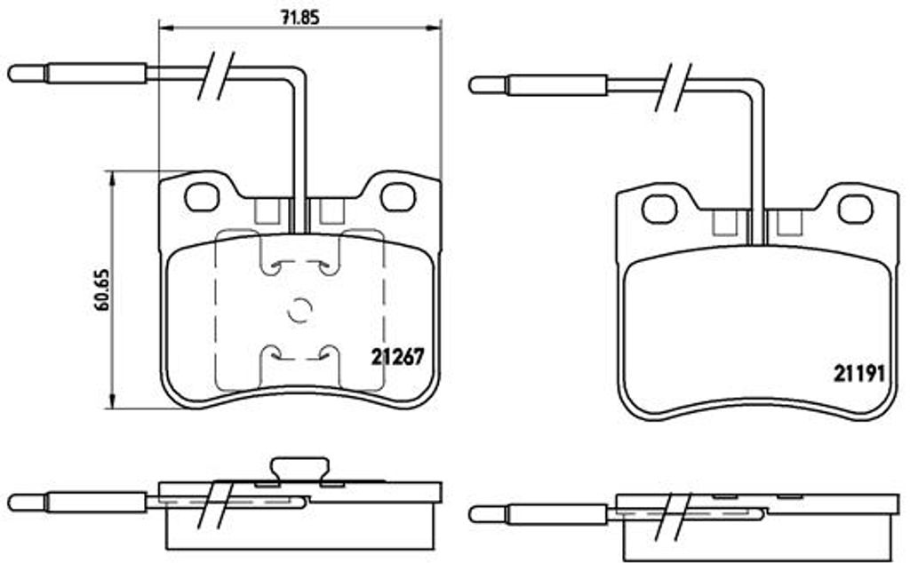 Brembo Bremsbelagsatz, Scheibenbremse Vorderachse P 61 047