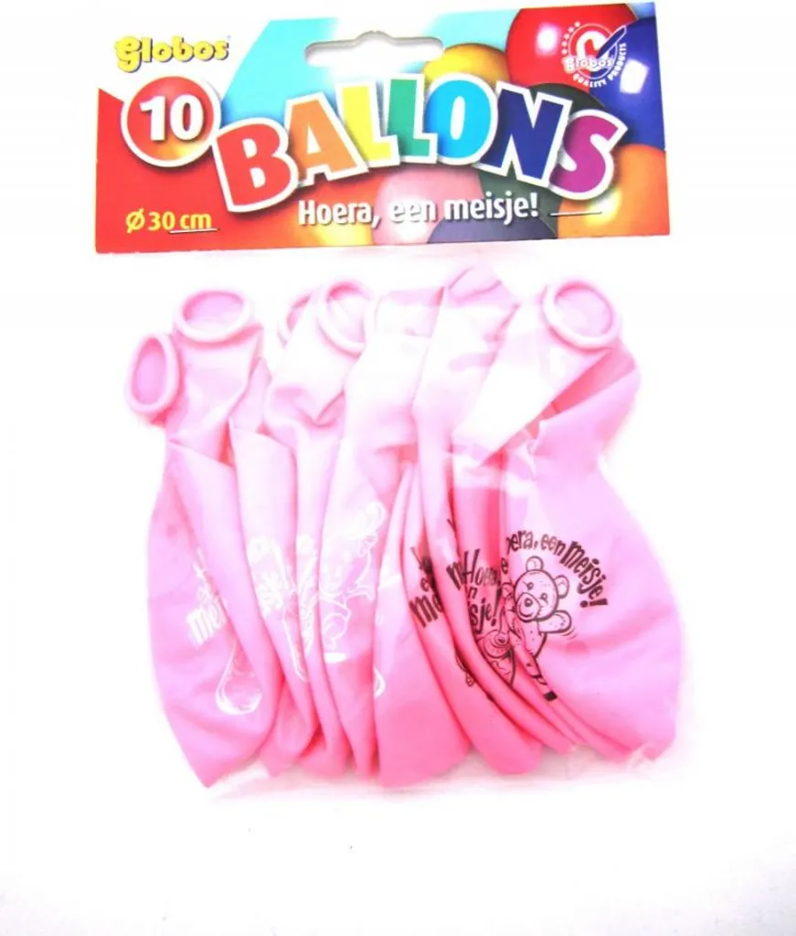 Ballons rose naissance fille en latex durable lot de 10 pour baby shower