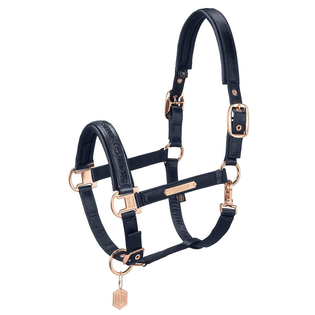 Eskadron HERITAGE Halfter mit Doppelschnalle " SATIN JEWEL " Farbe - navy Größe - Pony2