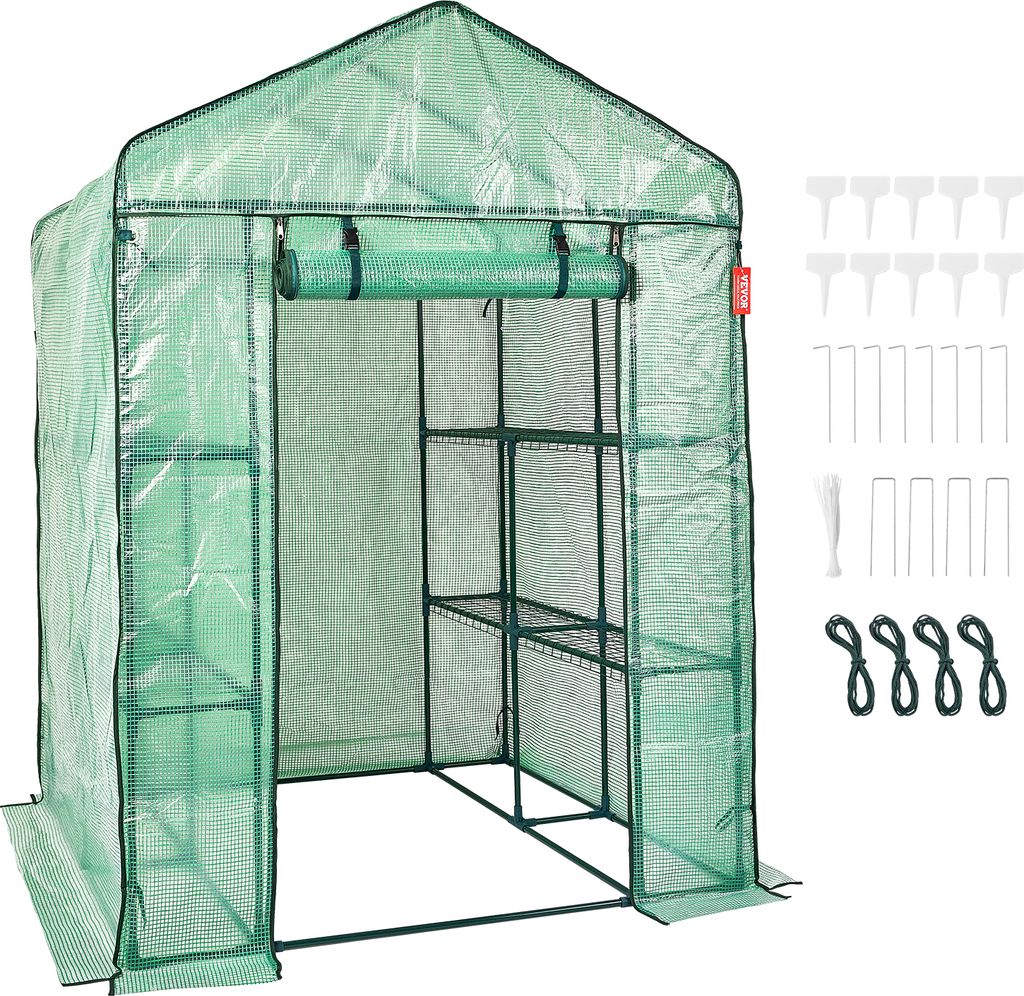 VEVOR Foliengewächshaus 141x141x200cm Tomatengewächshaus Produktbild 