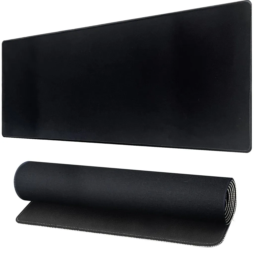 Tapis de souris XL pour jeu vidéo noir de précision 600 x 300 mm