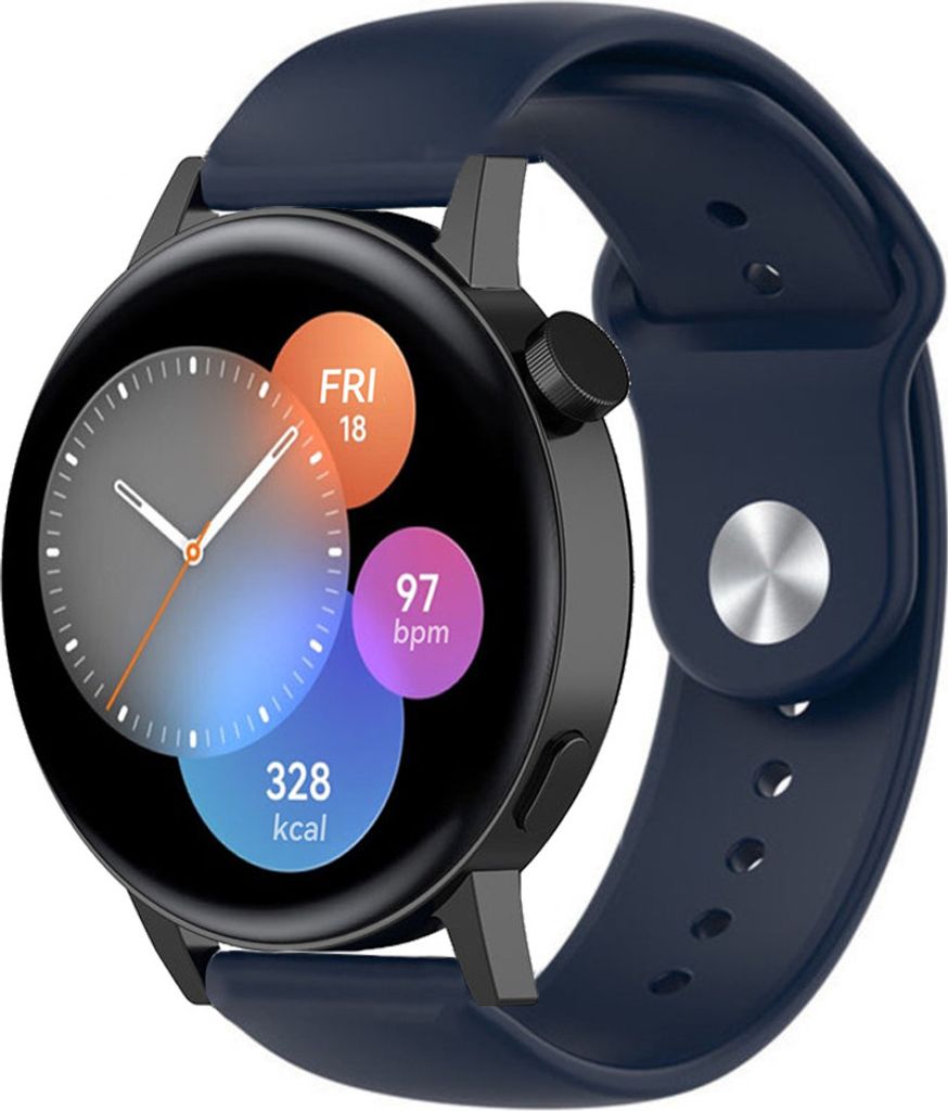 Strap-it Huawei Watch GT 3 42mm Sportarmband (Dunkelblau)
