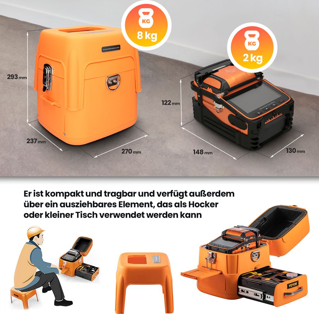 Extralink AI-9 professionelles Glasfaserschweißgerät Produktbild 5