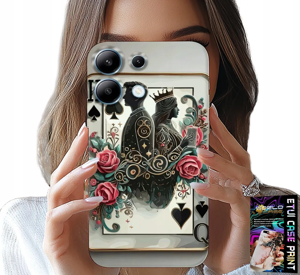Custodia per Xiaomi Note 13 5G - Carta King Poker + vetro
