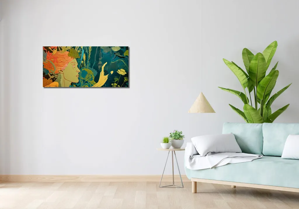 Tableau Appel à Flory 90x40 cm - Idéal pour Décorer Dessus de Canapé