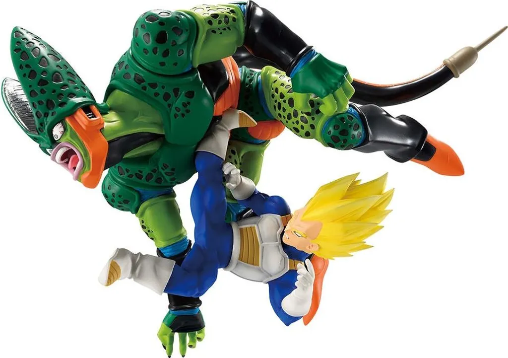 Figurine Dragon Ball Vegeta vs Cell 17 cm - Statuette Stable et Durable