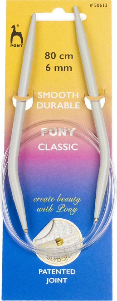 Rundnadel - 6 mm / 80 cm Länge - Silber