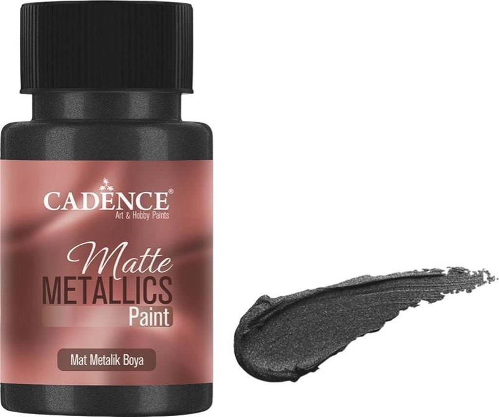Cadence - Matte Metallic Acrylfarbe - 50ml Schwarz