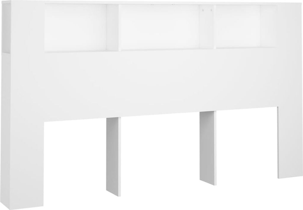 vidaXL Tête de lit avec étagères blanc 180x18,5x104,5 cm Image du produit 