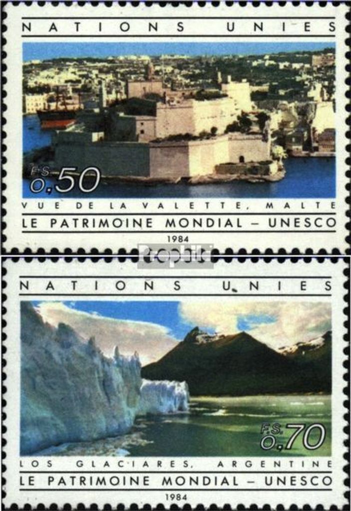 Briefmarken UNO - Genf 1984 Mi 122-123 (kompl.Ausg.) gestempelt Kulturerbe