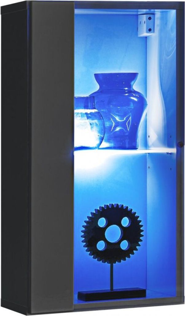 Glasvitrine RIONATA 9 – graphit Produktbild 