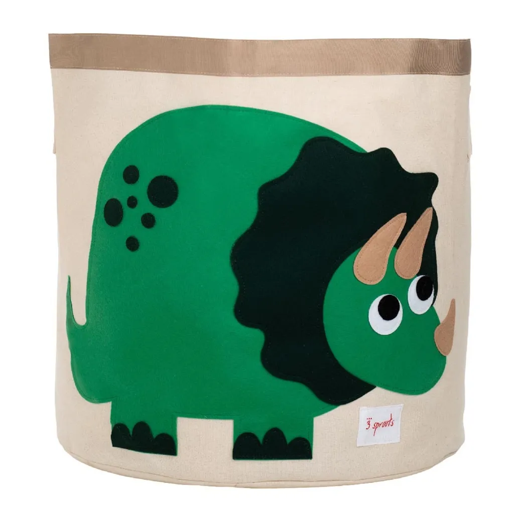 Bac de Rangement Jouets Dinosaure 3Sprouts Grand Format en Coton Bio