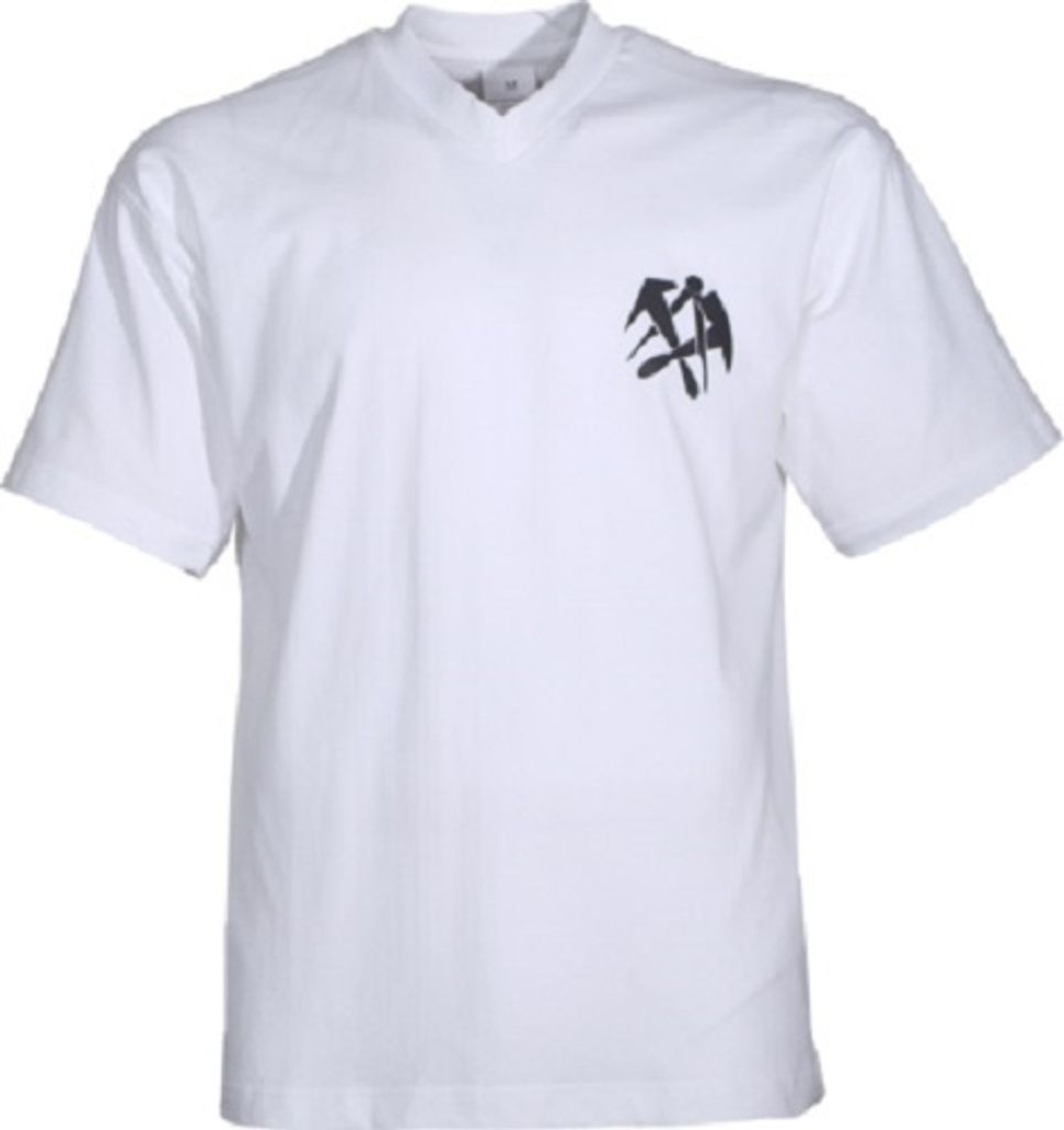 JOB Shirt Arbeitsshirt Poloshirt Dachdecker Zimmerer weiß S T-Shirt Logo vorn Da