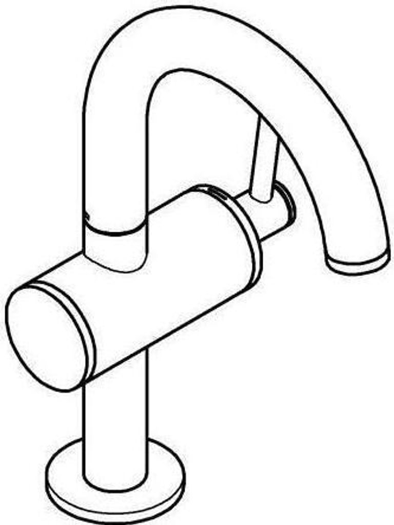 Grohe Atrio Einhand-Waschtischbatterie, M-Size, Ausladung 125mm, Push-Open Ablaufgarnitur, 24363DC0