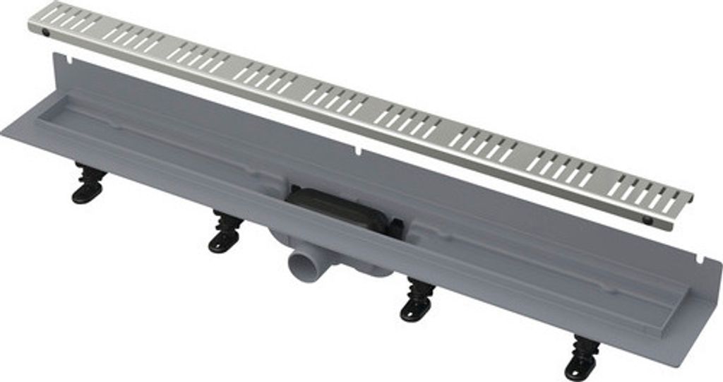 form&style Duschrinne REDONDA 750 x 62 mm Wandeinbau Abflussleistung 28 l/min Rost edelstahl
