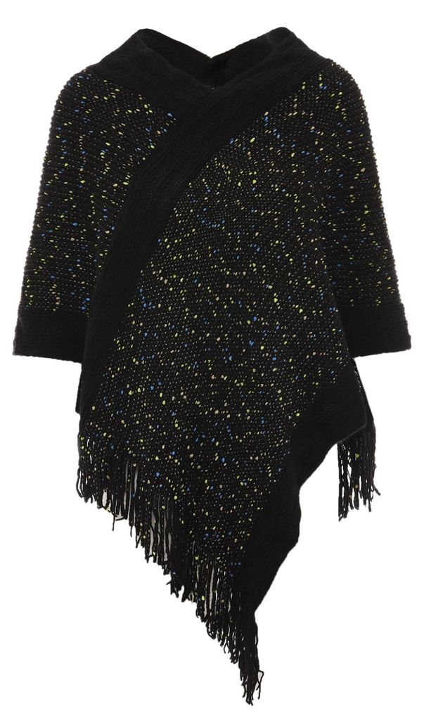 dulcey damen poncho - Schwarz, M