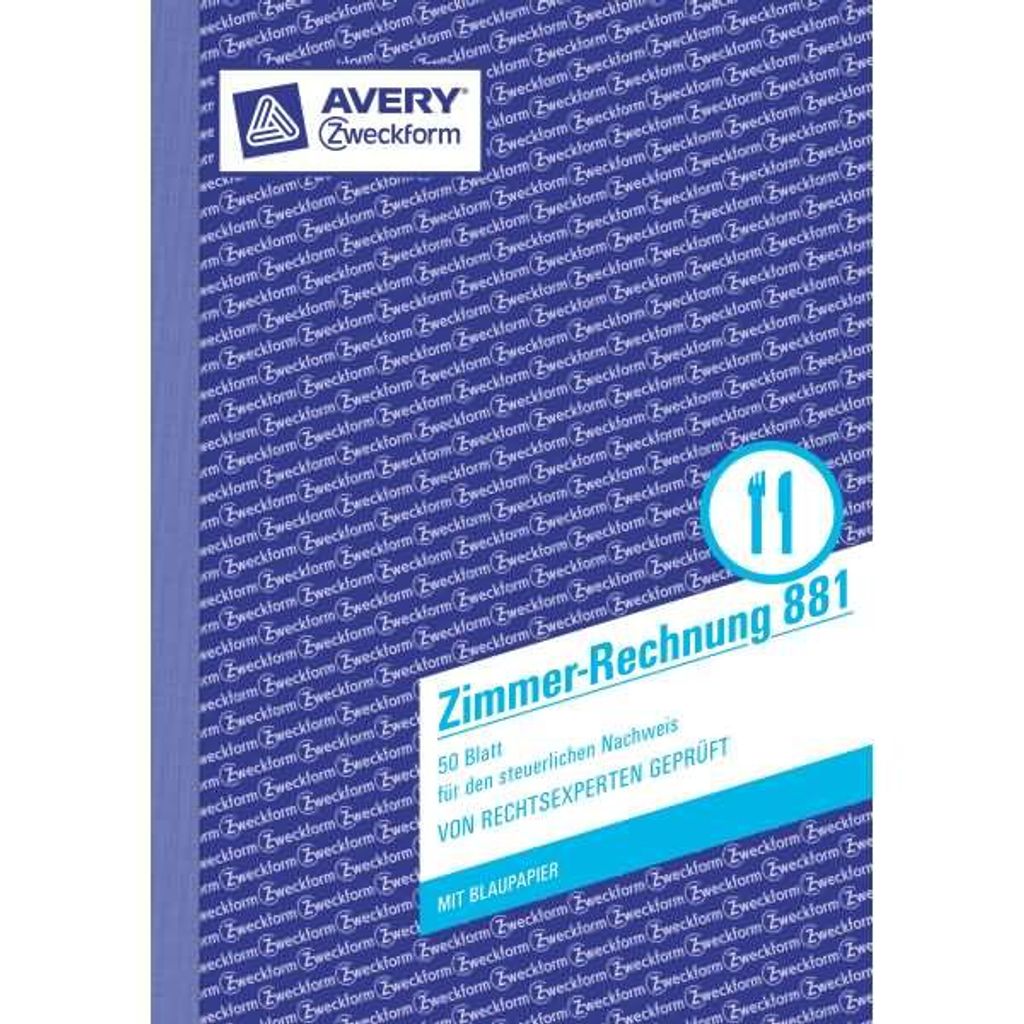 Avery Zweckform® 881 881 Fattura di sala, DIN A5, stampata Immagine del prodotto 