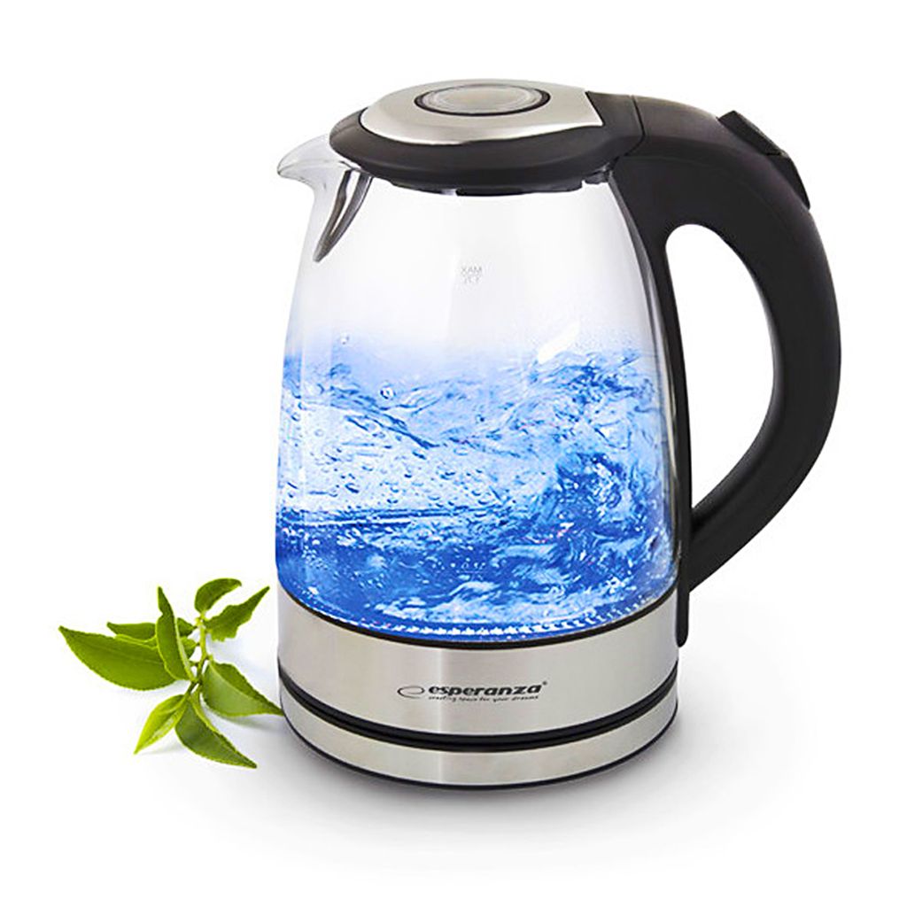 Esperanza Wasserkocher aus Glas mit LED-Licht Yosemite 1,7 l