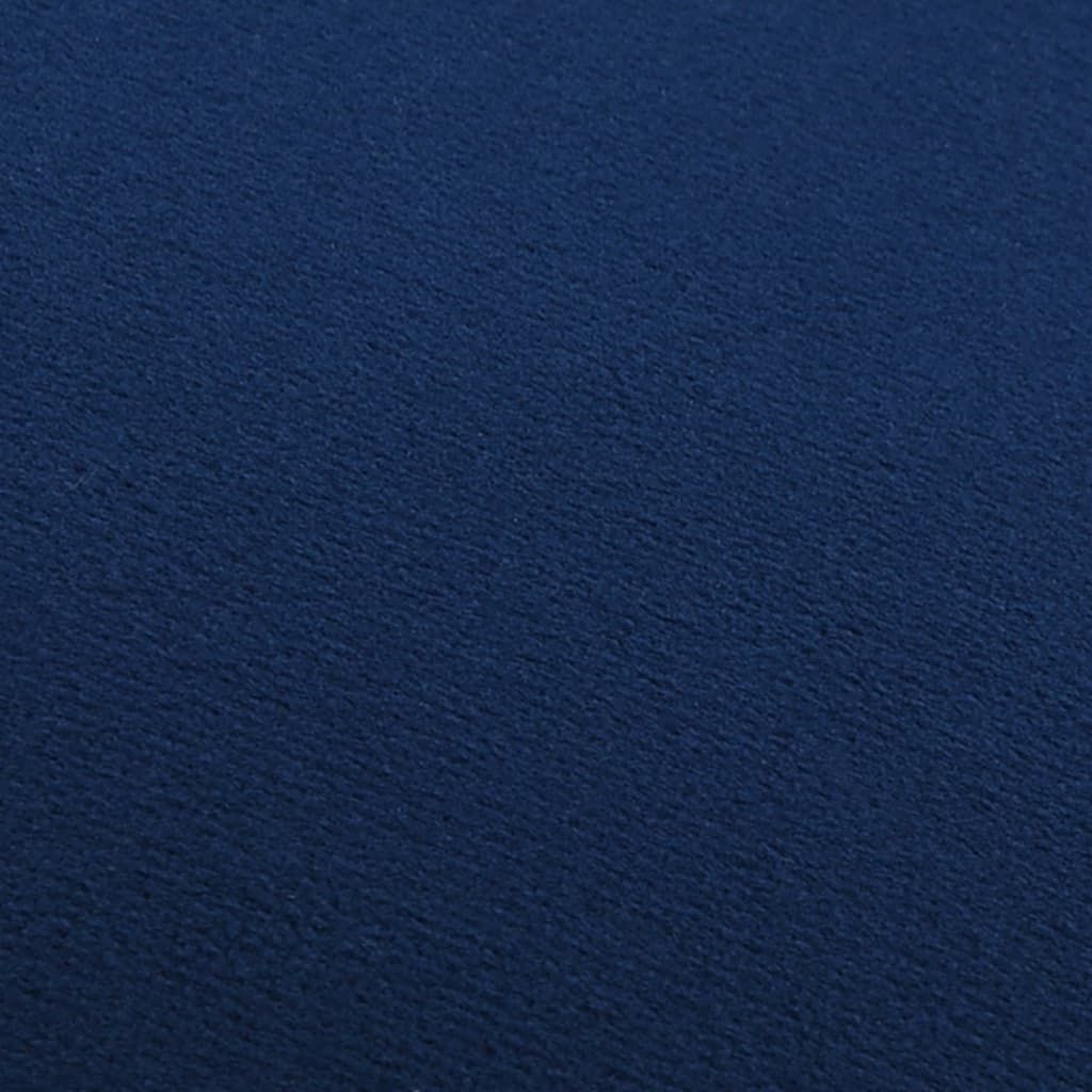 Sgabello Blu e Oro in Velluto 28 x 36 cm Immagine del prodotto 
