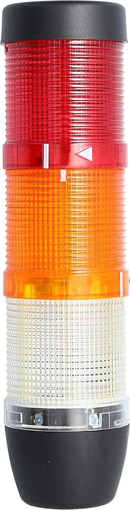 STEX24 Signalsäule weiß-gelb-rot, 50mm, 24V AC/DC, LED-Dauerlicht SS50-OB3/24 108 MaßeLänge210,0mm, Durchmesser 50,0mm
