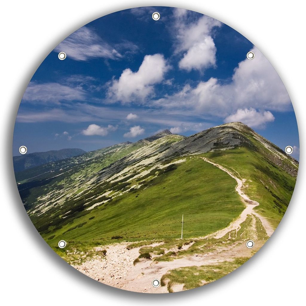 Wallario rundes Outdoor-Poster für Garten oder Balkon, Motiv Alpenluft, 30 cm Durchmesser