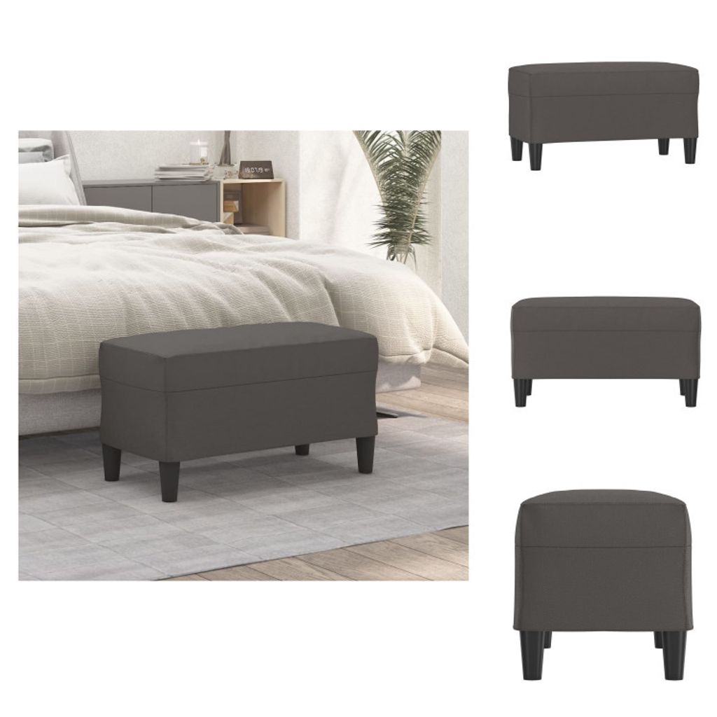 vidaXL Sitzbank Grau 70x35x41 cm Kunstleder - Sitzbänke