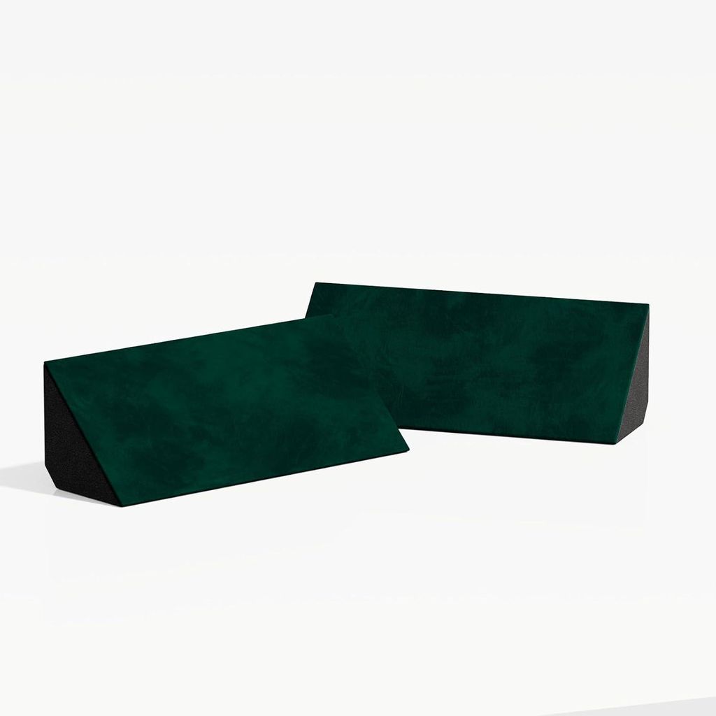 2er-Pack – Bassfalle aus Samtstoff „mini-Cinematic-bt-Horizont“ zur Montage in der Ecke | Schallschutzkunst | 23x50x10cm | [N-TRAP-Horizont| ...
