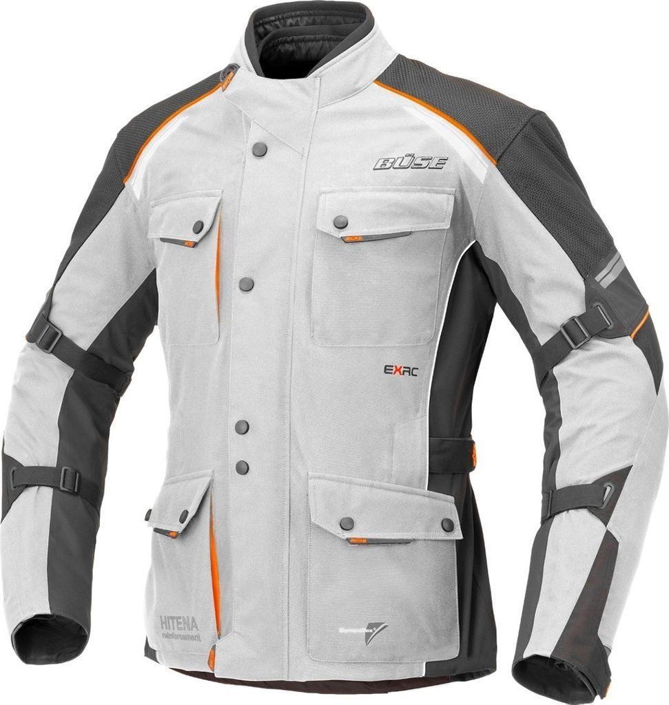 Büse Porto Motorrad Textiljacke, hellgrau, 48