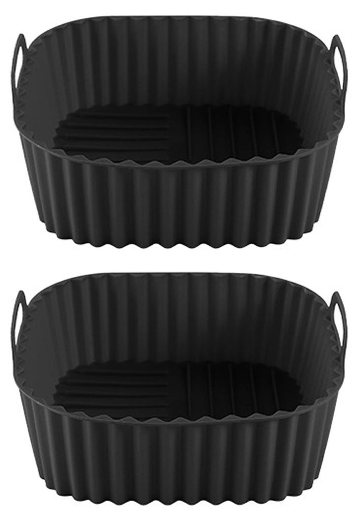 Silikon-Einlage für Heißluftfritteusen, lebensmittelecht, antihaftbeschichtet, für Körbe von 4–7 l Fassungsvermögen, hitzebeständig, wieder...