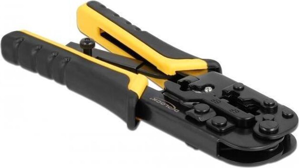 DELOCK Universelle Crimpzange mit Abisolierer für 8P(RJ45)