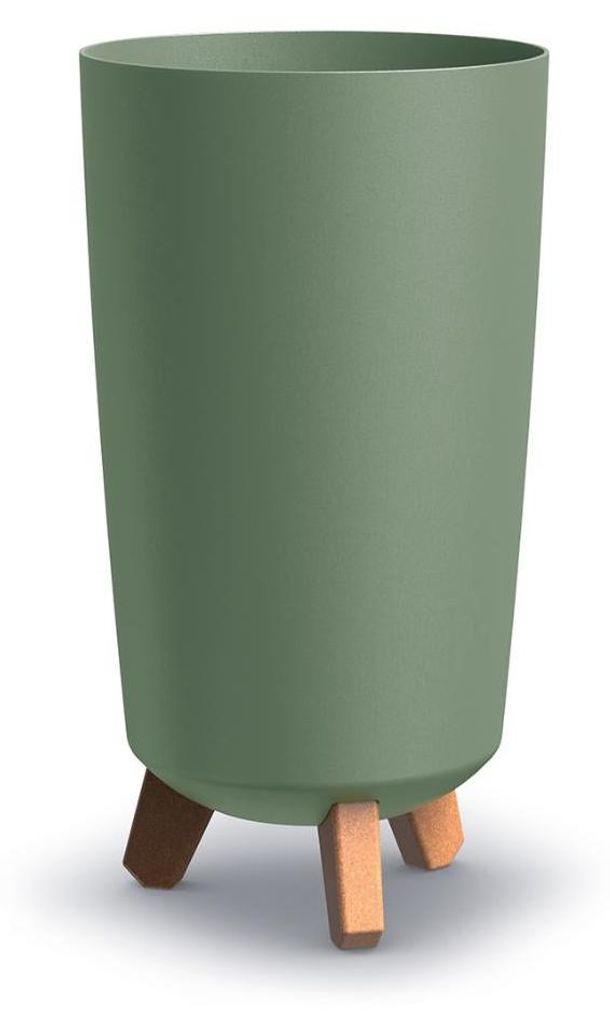 Vysoký květináč GRACIE TUBUS zemitě zelený 19,5 cm Obrázek produktu 