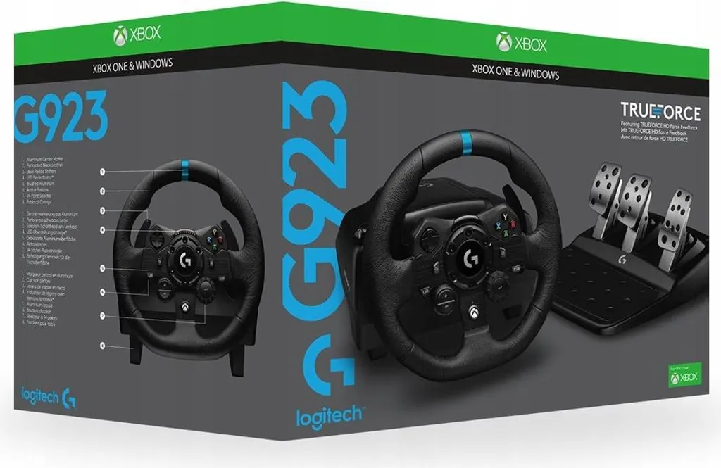 Volant de course Logitech G923 Trueforce de simracing pour Xbox et PC - 38
