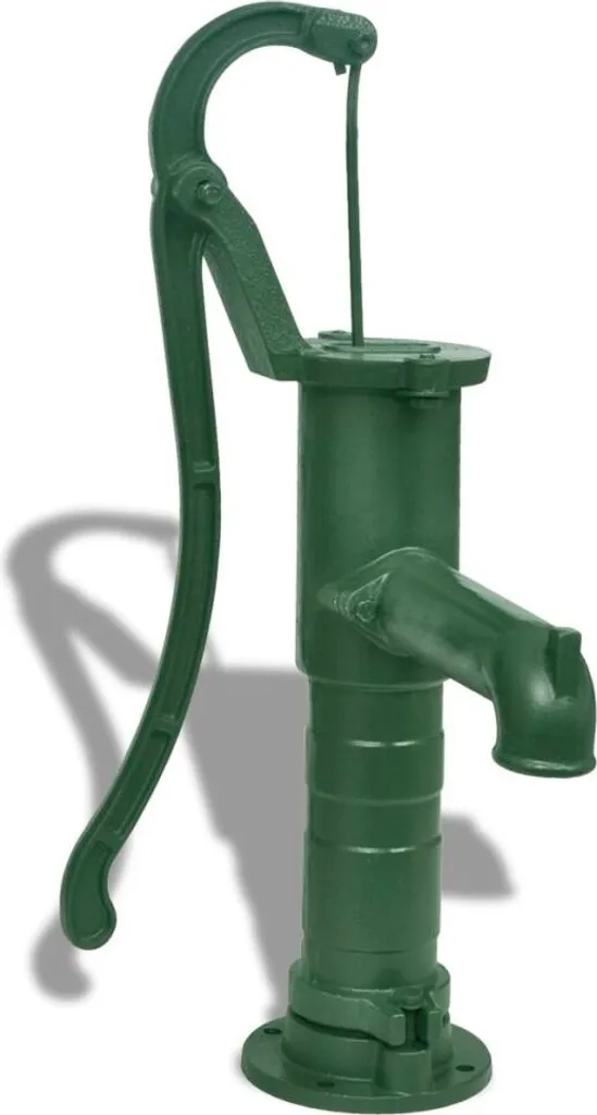 Pompe à balancier pour arrosage jardin vidaXL avec socle en fonte noire