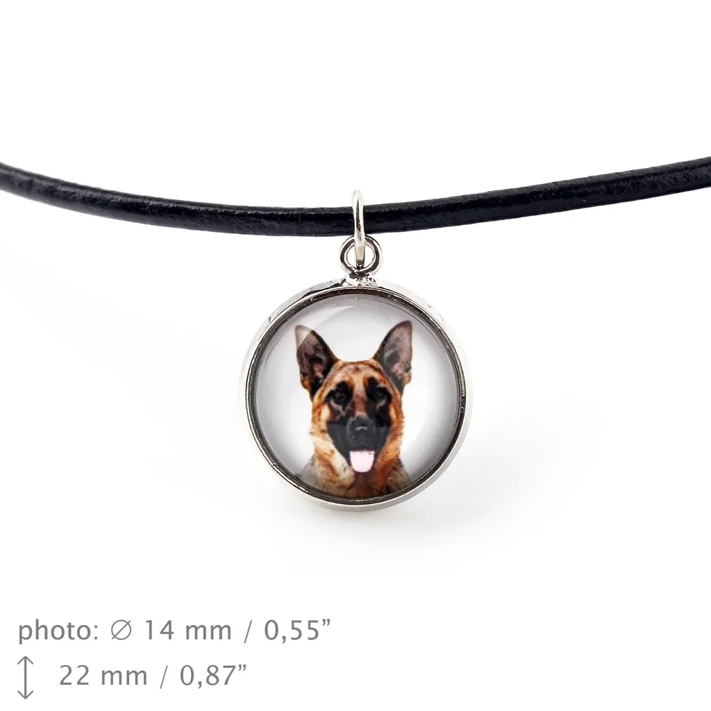 Orecchini Donna In Rame A Forma Di Pastore Tedesco - Gioielli Artigianali Per Amanti Dei Cani (Diametro 2,7 Cm)