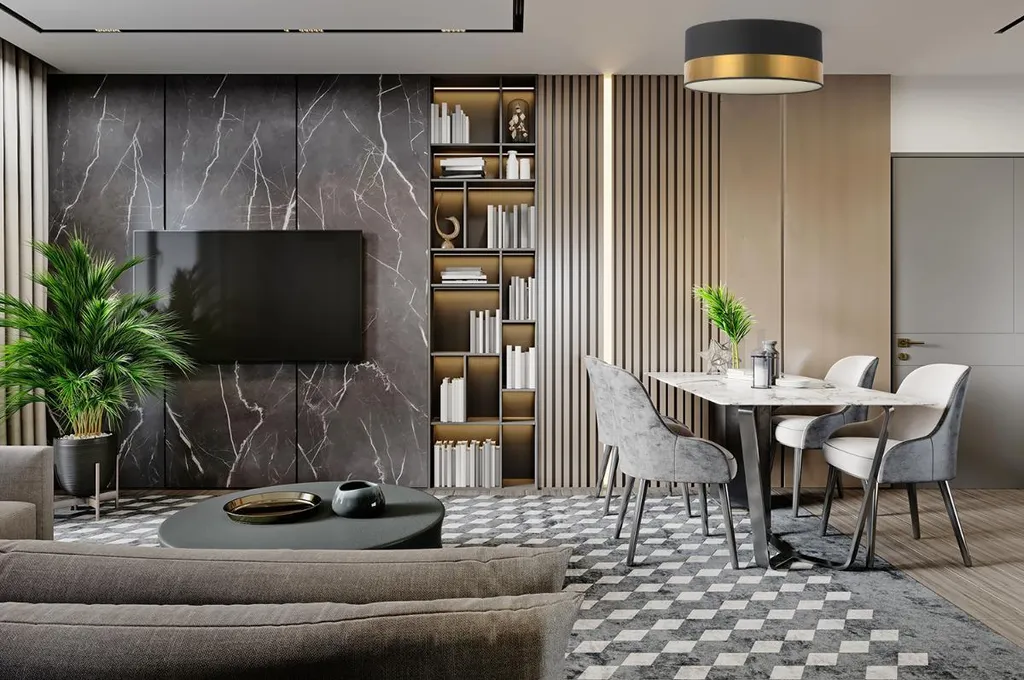 Plafoniera Elegance Plexi 40cm Nero e Oro: Luce d'Atmosfera E27 - 3