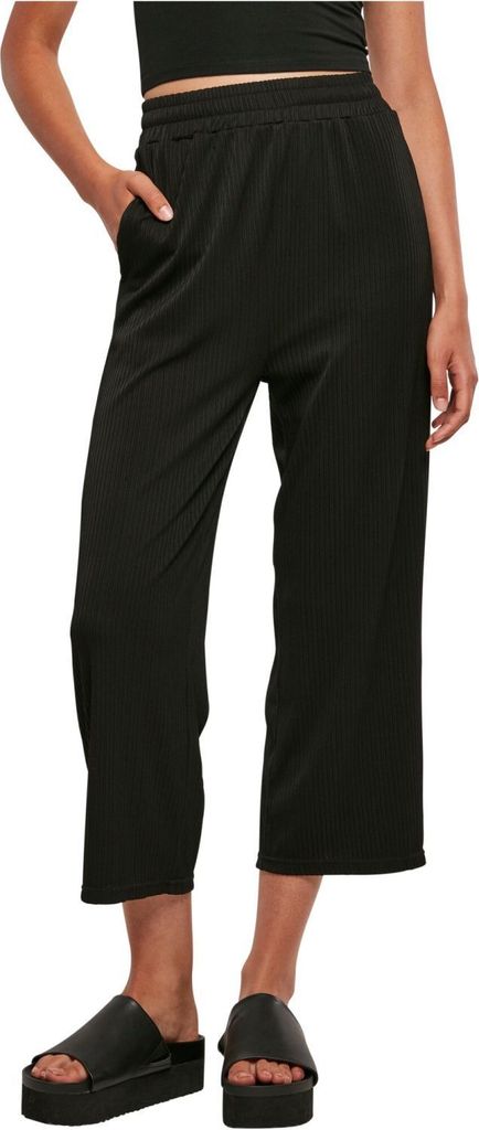 Urban Classics Ladies Straight Leg Rib Culotte schwarz - L
