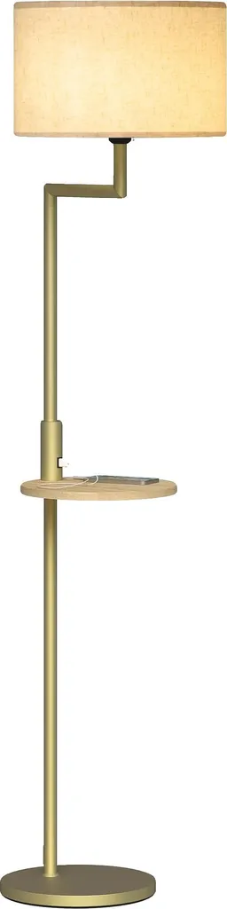 Lampadaire E27 avec abat-jour en lin synthétique 60 pouces tension 220V
